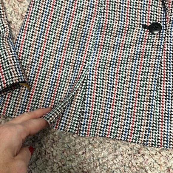 Vintage 80s wool plaid tailored blazer - Picture 2 of 10